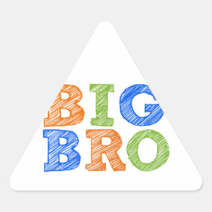 Sketch Style Big Bro Triangle Sticker