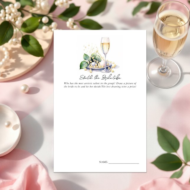 "Sketch the Bride-to-Be" Bridal Shower Game ("Sketch the Bride-to-Be" Bridal Shower Game)
