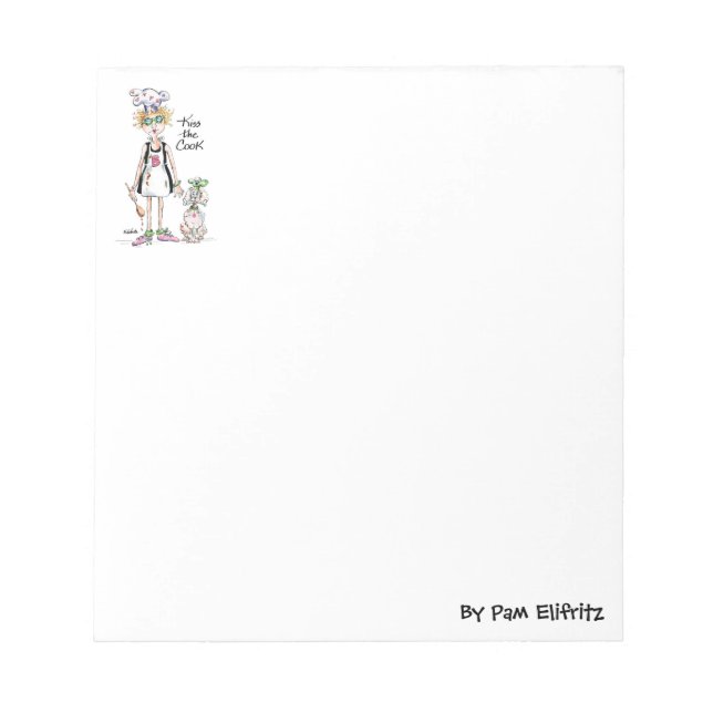 sketch tired cook dishevelled and messy needs kiss notepad (Front)