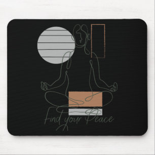 Sketch Zen Yoga And Meditation - Find Your Inner P Mouse Pad