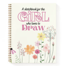 Sketchbook Art Notebook Drawing Floral Cream 