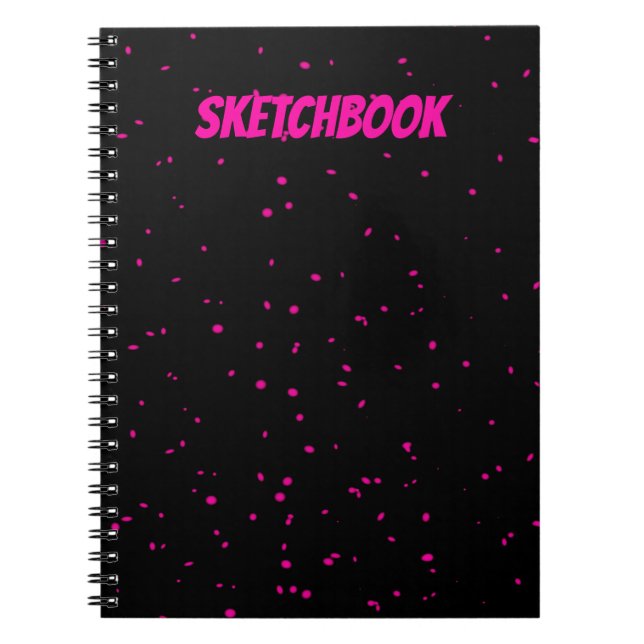Sketchbook Black for drawing your art Notebook (Front)