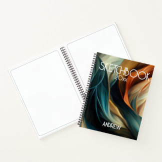SKETCHBOOK -Colourful Swirls Abstract Notebook