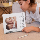 Sketchbook custom photo kids children typography notebook