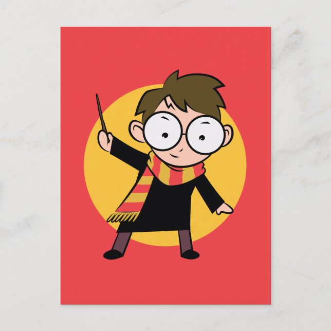 Sketchbook HARRY POTTER™ Raising Wand Invitation Postcard (Front)