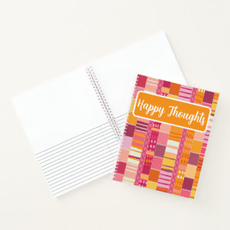 Sketchbook Marks-Textured Multicoloured Stripes Notebook