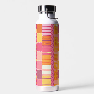Sketchbook Marks-Textured Multicoloured Stripes Water Bottle