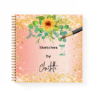 Sketchbook sunflowers floral paint