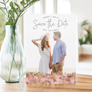 Sketched Announcement Vertical Photo Save the Date