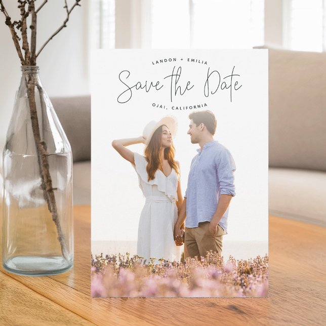 Sketched Announcement Vertical Photo Save the Date (Creator Uploaded)