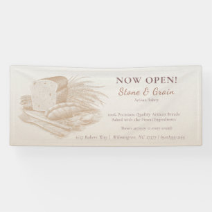 Sketched Artisan Bread & Wheat Banner