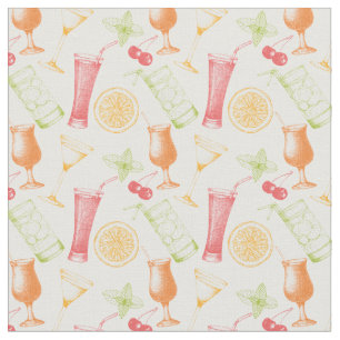 Sketched Cocktail Pattern Fabric