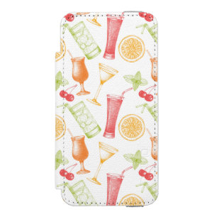 Sketched Cocktail Pattern Incipio Watson™ iPhone 5 Wallet Case