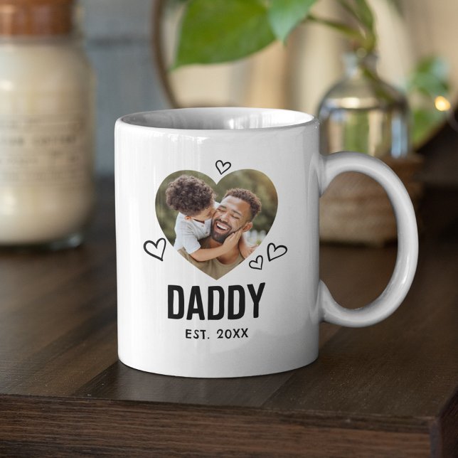 Sketched Daddy Heart Photo Coffee Mug (Creator Uploaded)