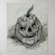 Sketched Evil Pumpkin
