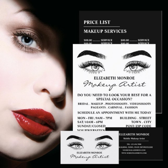 Sketched Eyes, Makeup Artist Advertising Flyer (Creator Uploaded)