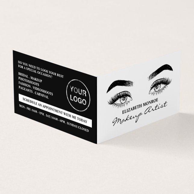 Sketched Eyes, Makeup Artist, Loyalty Card, Business Card (Outside)