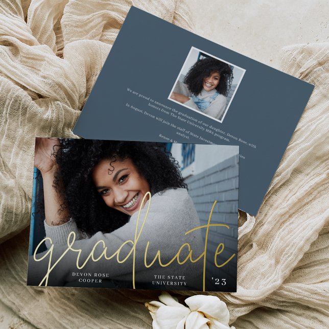 Sketched Foil l Photo Graduation Announcement (Creator Uploaded)