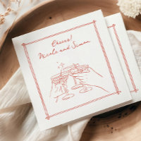 Sketched frame Whimsical Champagne glass wedding