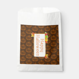 Sketched Halloween Pumpkin Favour Bag