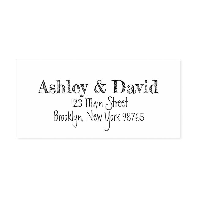 Sketched Handwritten Return Address Self-inking Stamp (Design)