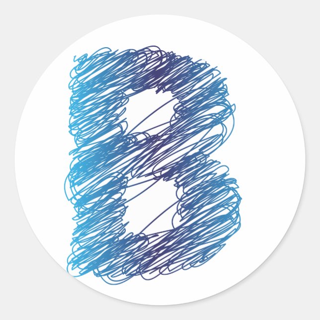 Sketched Letter B Stickers (Front)