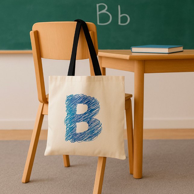 Sketched Letter B Tote Bag (Creator Uploaded)
