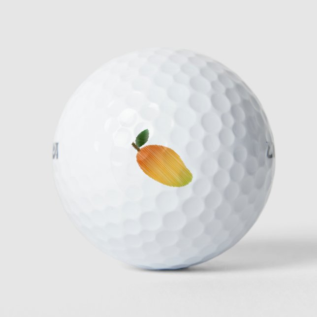 Sketched Mango Illustration Golf Balls (Front)