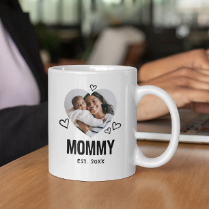 Sketched Mummy Heart Photo Coffee Mug