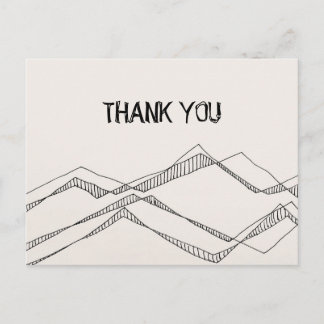 Sketched Nature Thank You Postcard