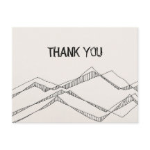 Sketched Nature Thank You Postcard