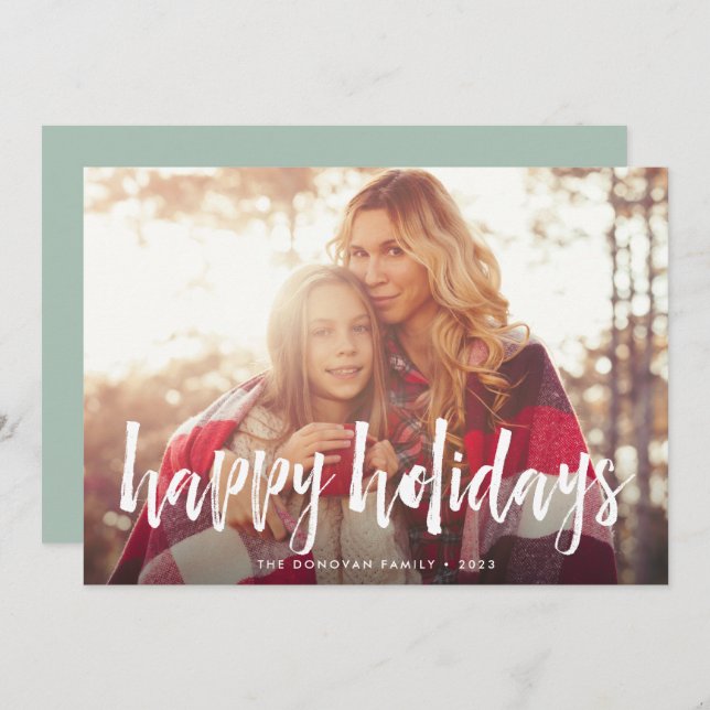 Sketched Overlay | Holiday Photo Card (Front/Back)