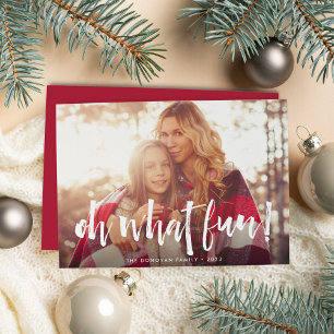 Sketched Overlay Oh What Fun Photo Holiday Card