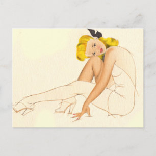 Sketched Pinup Postcard