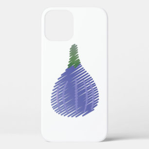 Sketched Purple Fig iPhone 12 Case