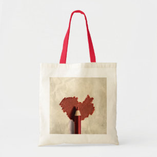 Sketched Scribbled Heart - Budget Tote Bag