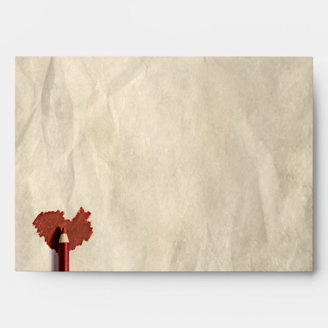 Sketched Scribbled Heart Envelope (Front)