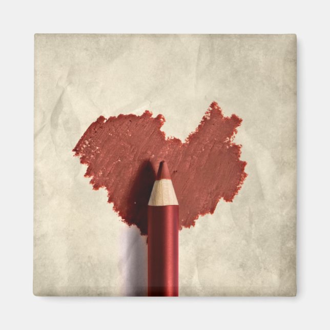 Sketched Scribbled Heart Magnet (Front)