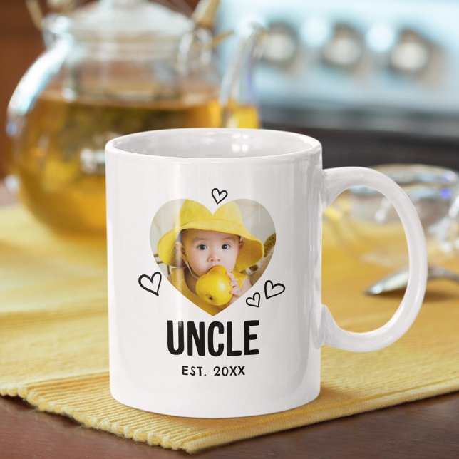 Sketched Uncle Heart Photo Coffee Mug (Creator Uploaded)