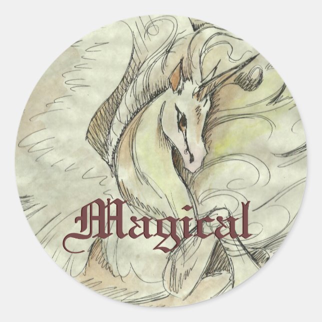 Sketched Unicorn Stickers (Front)