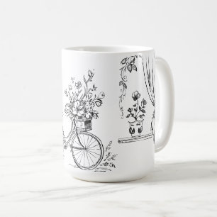 Sketched Vintage Doodles Collection Coffee Mug