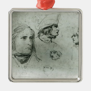 Sketches of Napoleon Bonaparte, 1797 Metal Tree Decoration