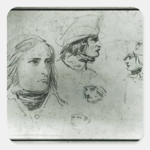Sketches of Napoleon Bonaparte, 1797 Square Sticker