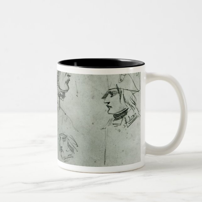 Sketches of Napoleon Bonaparte, 1797 Two-Tone Coffee Mug (Right)