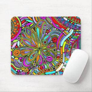 Sketching Fantasy Art - Abstract Flowers 1 Mouse Pad