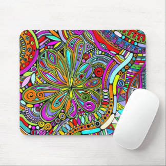 Sketching Fantasy Art - Abstract Flowers 1 Mouse Pad
