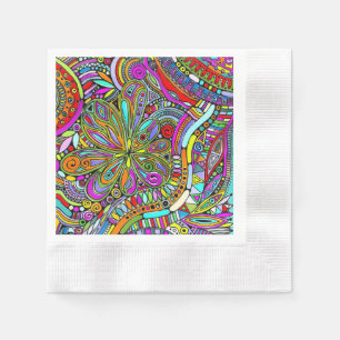 Sketching Fantasy Art - Abstract Flowers 1 Napkin