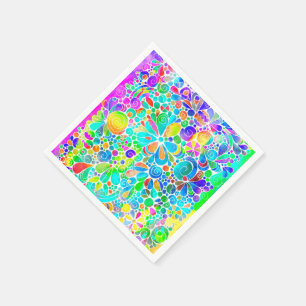 Sketching Fantasy Art - Abstract Flowers 2 Napkin