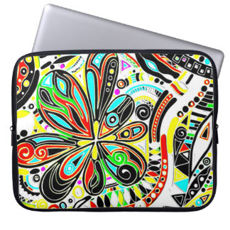 Sketching Fantasy Art - Abstract Flowers 3 Laptop Sleeve