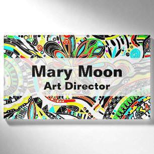 Sketching Fantasy Art - Abstract Flowers 3 Name Tag